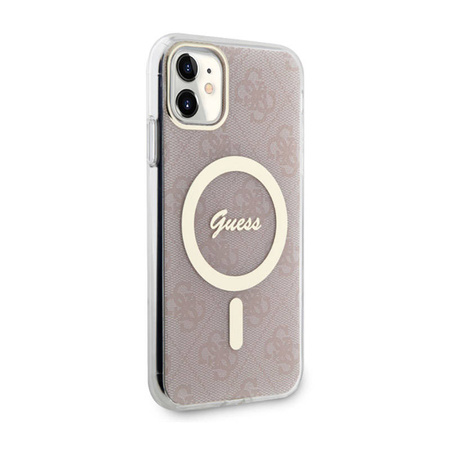 Guess 4G MagSafe - Etui iPhone 11 (Różowy) (GUHMN61H4STP)