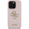 Guess Grained Big 4G Logo Small Classic Logo - Etui do iPhone 16 Pro Max (różowy) (GUHCP16XPGT4MBP)