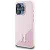 Karl Lagerfeld Silicone Shadow Metal Initial MagSafe - Etui do iPhone 15 Pro Max (różowy) (KLHMP15XSCMKMPCP)