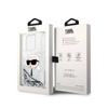Karl Lagerfeld Liquid Glitter NFT Karl's Head - Etui iPhone 14 Pro (srebrny) (KLHCP14LLNKHCH)