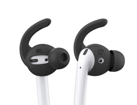 KeyBudz EarBuddyz Ultra - silikonowe nakładki do AirPods 1/2 (black) (RT_EBU_AS_BLK)