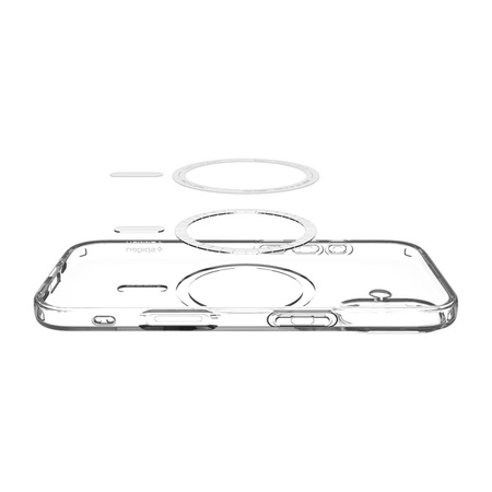 Spigen Liquid Crystal Mag MagSafe - Etui do iPhone 17 (Clear/White) (ACS10397)