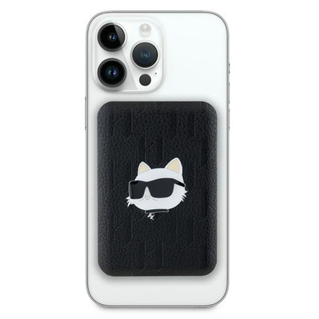 Karl Lagerfeld Choupette Head Pin MagSafe - Power Bank indukcyjny 5000 mAh 15W (czarny) (KLPB5FPGKSCHHK)