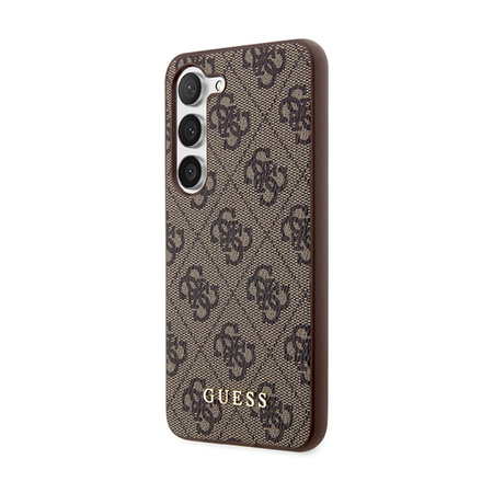 Guess 4G Metal Gold Logo - Etui Samsung Galaxy S24+ (brązowy) (GUHCS24MG4GFBR)