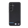 BMW Leather Carbon Blue Line - Etui Samsung Galaxy S24+ (czarny) (BMHCS24M22NBCK)