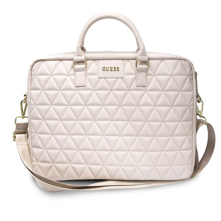 Guess Quilted Computer Bag - Torba na notebooka 15" (różowy) (GUCB15QLPK)