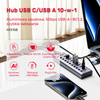 Unitek Hub USB C/USB A 10w1 5Gbps, 8x USB A, 2x USB C z włącznikami portów (H1315B01-EU)