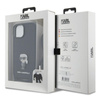 Karl Lagerfeld Crossbody Saffiano Monogram Ikonik Metal Pin - Etui iPhone 15 (czarny) (KLHCP15SSASKNPSK)