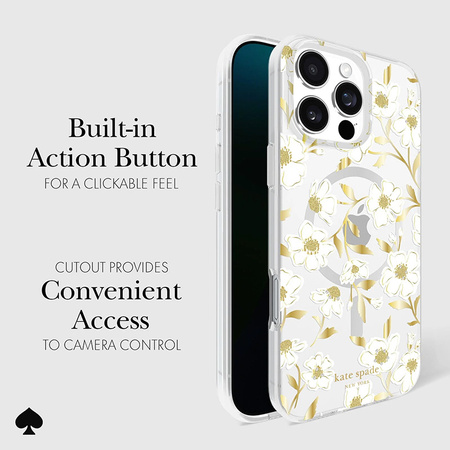 Kate Spade New York Protective Gems MagSafe - Etui iPhone 16 Pro Max (Sunshine Floral) (KS054468)