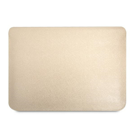 Guess Saffiano Triangle Logo Sleeve - Etui na notebooka 16" (beżowy) (GUCS16PSATLE)
