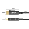 Unitek Kabel optyczny HDMI 2.0 AOC 4K 60Hz 40 m - czarny (C11072BK-40M)