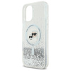 Karl Lagerfeld Liquid Glitter Karl & Choupette Head MagSafe - Etui iPhone 16 Plus (przezroczysty) (KLHMP16MLGKCSGH)