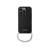 Karl Lagerfeld Saffiano Monogram Chain - Etui iPhone 14 Pro (Czarny) (KLHCP14LSACKLHPK)