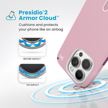 Speck Presidio2 Pro ClickLock & MagSafe - Etui iPhone 16 Pro (Wednesday Pink / Boysenberry Purple / White) (150700-3250)