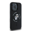 Karl Lagerfeld Silicone Karl & Choupette Ring MagSafe - Etui iPhone 16 Pro (czarny) (KLHMP16LSCMKCRHK)
