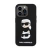 Karl Lagerfeld Silicone Karl & Choupette Heads - Etui iPhone 15 Pro (czarny) (KLHCP15LSDHKCNK)