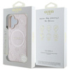Guess Saffiano Peony Classic Logo MagSafe - Etui iPhone 16 (różowy) (GUHMP16SPSAPSMEP)
