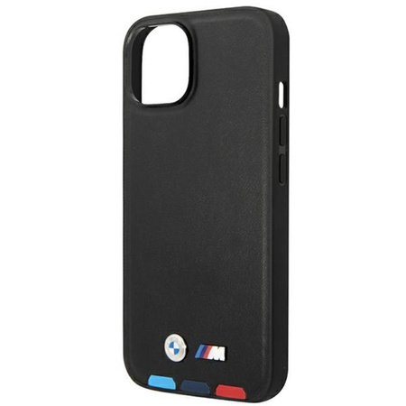 BMW Leather Hot Stamp Tricolor – Etui iPhone 14 Plus (Czarny) (BMHCP14M22PTDK)