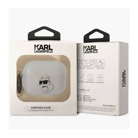 Karl Lagerfeld NFT Ikonik Choupette Head - Etui AirPods Pro 2 (przezroczysty) (KLAP2HNCHTCT)