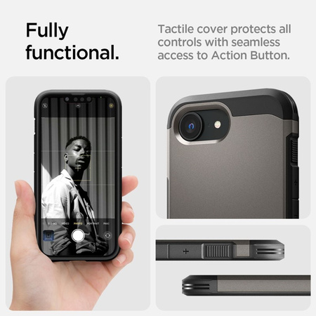 Spigen Tough Armor Mag MagSafe - Etui do iPhone 16e (Gunmetal) (ACS09136)
