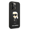 Karl Lagerfeld Silicone NFT Ikonik MagSafe - Etui iPhone 14 Pro (czarny) (KLHMP14LSNIKBCK)