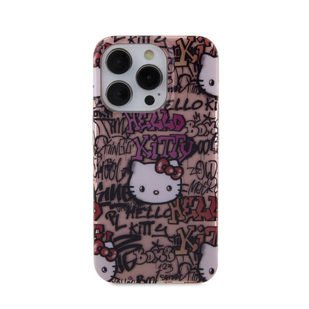 Hello Kitty IML Tags Graffiti - Etui iPhone 14 Pro (różowy) (HKHCP14LHDGPTP)
