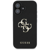 Guess Grained Big 4G Logo Small Classic Logo - Etui do iPhone 16 (czarny) (GUHCP16SPGT4MBK)