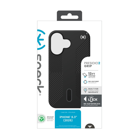 Speck Presidio2 Grip ClickLock & MagSafe - Etui iPhone 17 (Black / Slate Grey / White) (150959-D143)