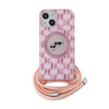 Karl Lagerfeld IML Crossbody Monogram Karl & Choupette Head MagSafe - Etui iPhone 15 / 14 / 13 (różowy) (KLHMP15SHCKCKLCP)