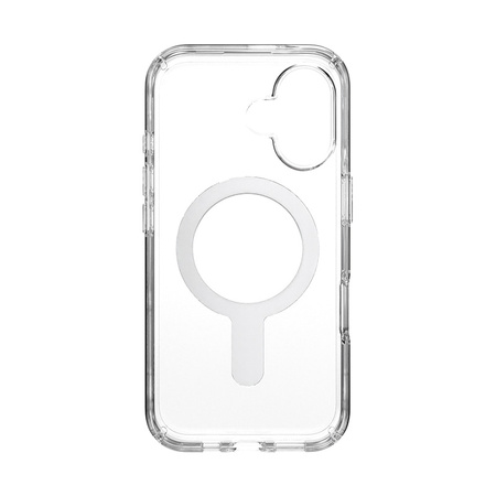 Speck Presidio Perfect-Clear ClickLock & MagSafe - Etui iPhone 16 (Clear / Chrome Finish / Serene Silver) (150691-3199)