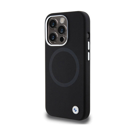 BMW Signature Liquid Silicone MagSafe - Etui iPhone 15 Pro Max (czarny) (BMHMP15XSILBK2)