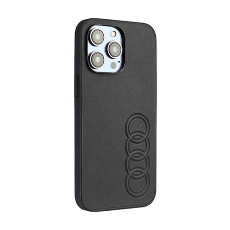 Audi Synthetic Leather - Etui iPhone 14 Pro Max (Czarny) (AU-TPUPCIP14PM-TT/D1-BK)