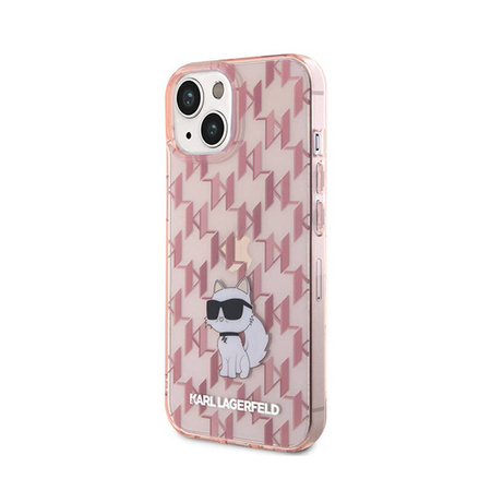 Karl Lagerfeld Monogram Choupette - Etui iPhone 15 (różowy) (KLHCP15SHNCMKLP)