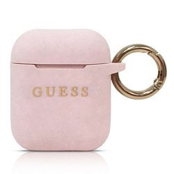Guess Silicone Case - Etui AirPods (Pink) (GUACCSILGLLP)