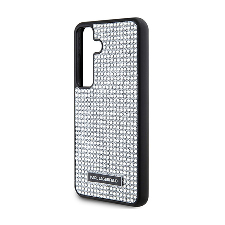 Karl Lagerfeld Rhinestone Metal Logo - Etui Samsung Galaxy S24 (srebrny) (KLHCS24SHDSPRS)