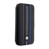 BMW Booktype Leather Stamp Blue Lines - Etui iPhone 14 Pro Max (czarny) (BMBKP14X22RVSK)