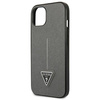 Guess Saffiano Triangle Logo Case – Etui iPhone 13 (srebrny) (GUHCP13MPSATLG)