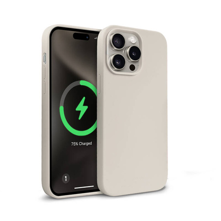 Crong Color Cover Magnetic - Etui iPhone 15 Pro MagSafe (kamienny beż) (CRGCOLRMIP1561PSTN)