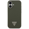 Guess Silicone Triangle Logo MagSafe - Etui iPhone 17 (khaki) (GUHMP17SSCTRLMA)