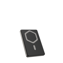 UAG Ultra Slim 5K - powerbank 5000 mAh z podstawką, ładowanie bezprzewodowe 10W, kompatybilny z MagSafe, kabel w zestawie (titanium) (9B4417113636)