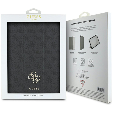 Guess Magnetic 4G Big Logo - Etui iPad Air 13” M3 (2025) / iPad Air 13” M2 (2024) (czarny) (GUFC13RM24PS4SGK)