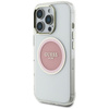 Guess IML Metal Colored Circle Classic Logo MagSafe - Etui do iPhone 16 Pro Max (różowy) (GUHMP16XHTDRCEDP)