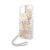 Guess Flower Cord - Etui ze smyczką iPhone 14 Plus (fioletowy) (GUOHCP14MHFLSU)