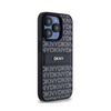 DKNY Leather Mono Stripe & Metal Logo - Etui iPhone 15 Pro (czarny) (DKHCP15LPRTHSLK)