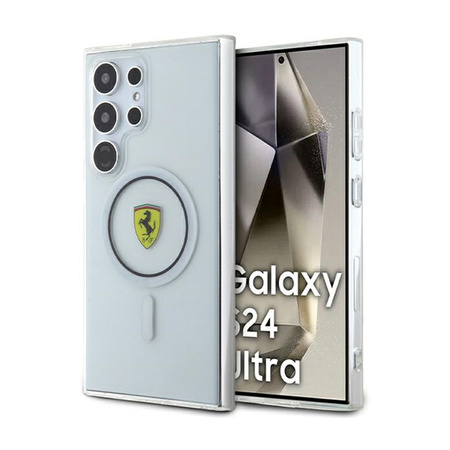 Ferrari IML Transp Inner Circle Line MagSafe - Etui Samsung Galaxy S24 Ultra (przezroczysty) (FEHMS24LU3CLK)