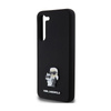 Karl Lagerfeld Silicone Karl & Choupette Metal Pin - Etui Samsung Galaxy S24+ (czarny) (KLHCS24MSMHKCNPK)