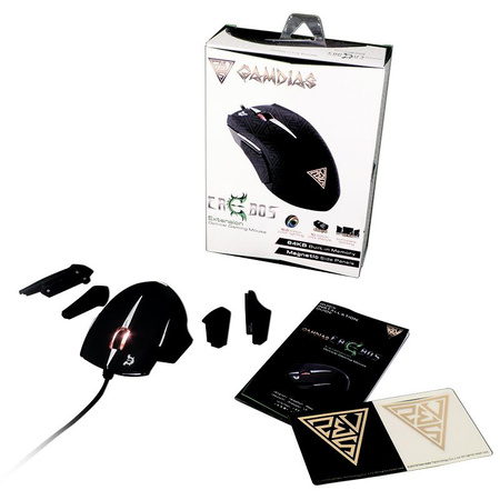 Gamdias Erebos Optical - Mysz dla graczy z wymiennymi panelami (3500 DPI) (GMS7500)