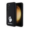 Karl Lagerfeld Silicone Choupette Metal Pin - Etui Samsung Galaxy S24 (czarny) (KLHCS24SSMHCNPK)