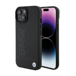 BMW Leather Hot Stamp - Etui iPhone 15 (czarny) (BMHCP15SSLLBK)