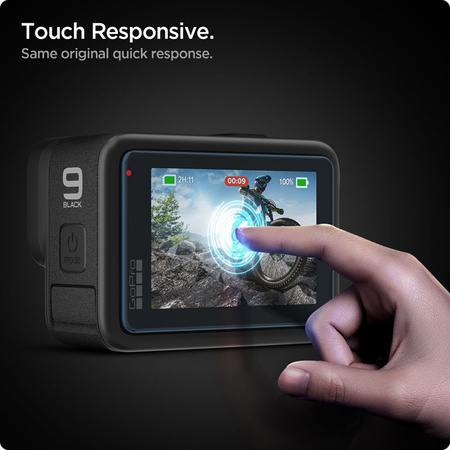 Spigen Glas.TR Slim + Film 2-Set - Zestaw szkieł i folii do GoPro Hero 12 / 11 / 10 / 9 (2 zestawy) (AGL03045)